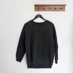 Nike Black Textured Sweatshirt